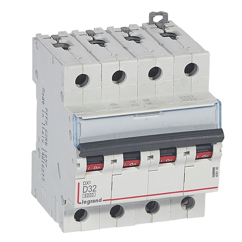 Автоматичен прекъсвач DX3 4P 32A крива D 6kA Legrand