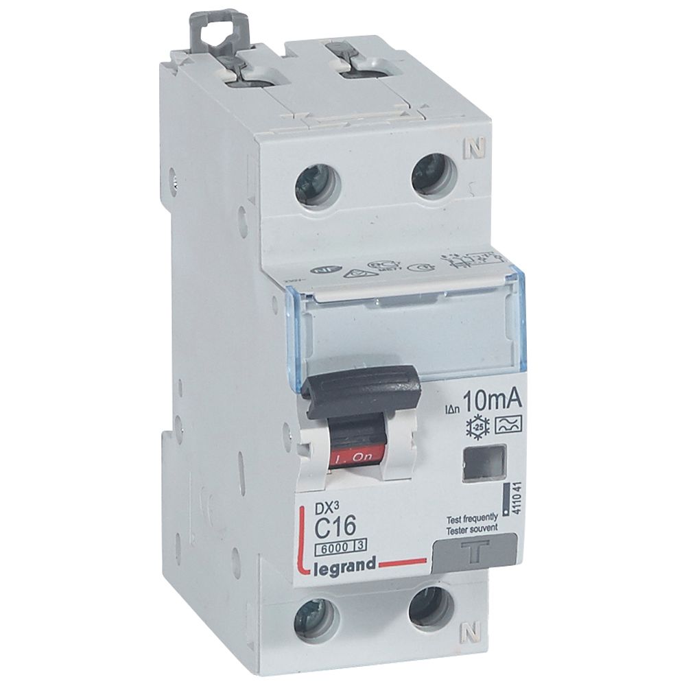 ДТЗ комбинирана DX3 1P+N 16A крива C 10mA тип A 10kA 2 модула Legrand
