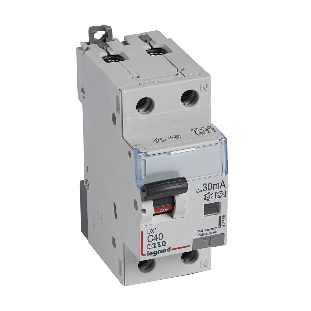 ДТЗ комбинирана DX3 1P+N 40A крива C 30mA тип A 10kA 2 модула Legrand