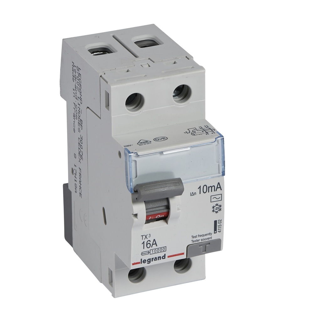 ДТЗ 2P 16А 10mА серия TX3 ID тип AC Legrand