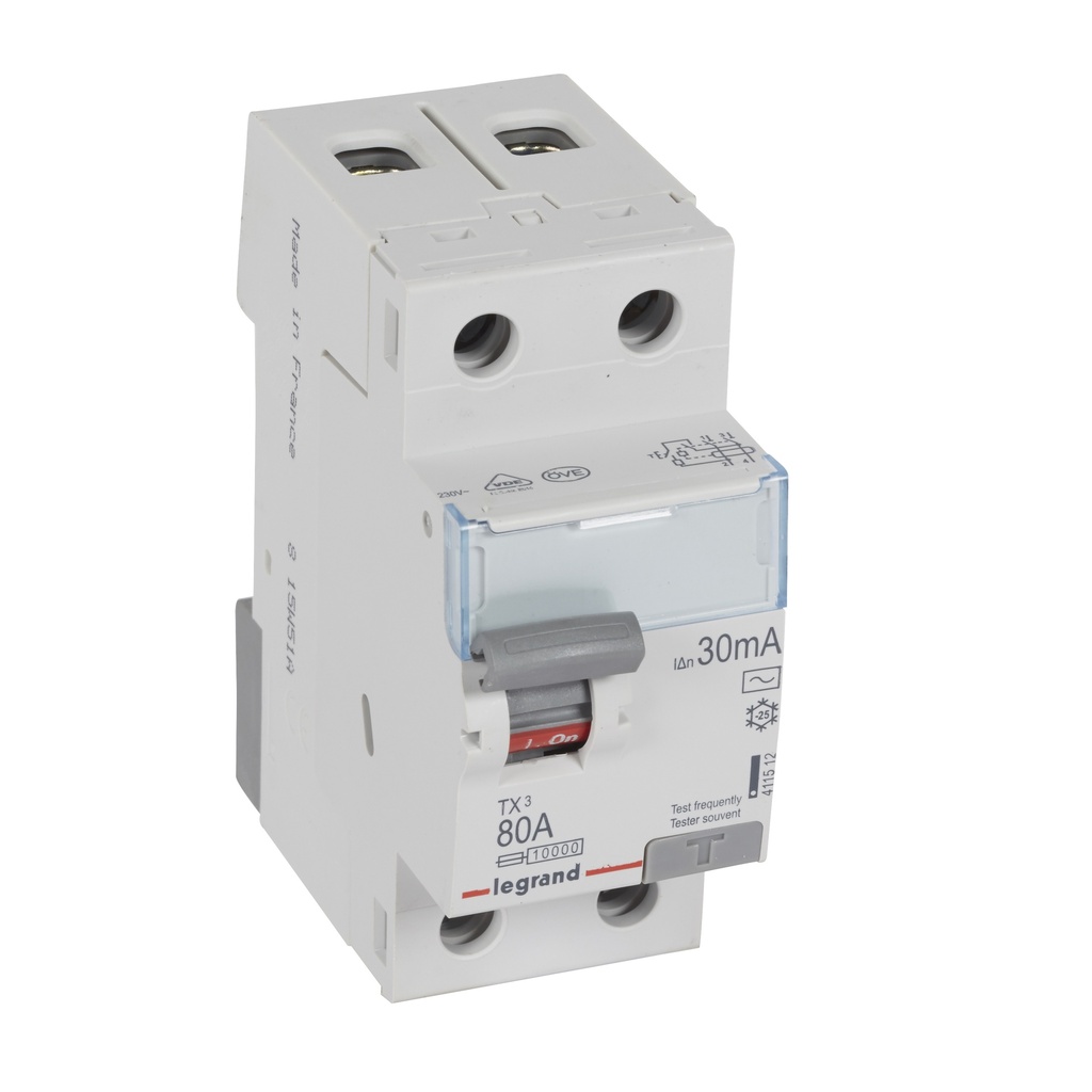 ДТЗ 2P 80A 30mА серия TX3 ID тип AC Legrand