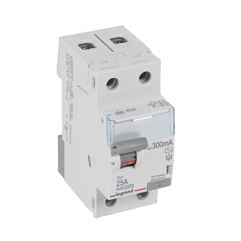 ДТЗ 2P 25А 300mА серия TX3 ID тип AC Legrand
