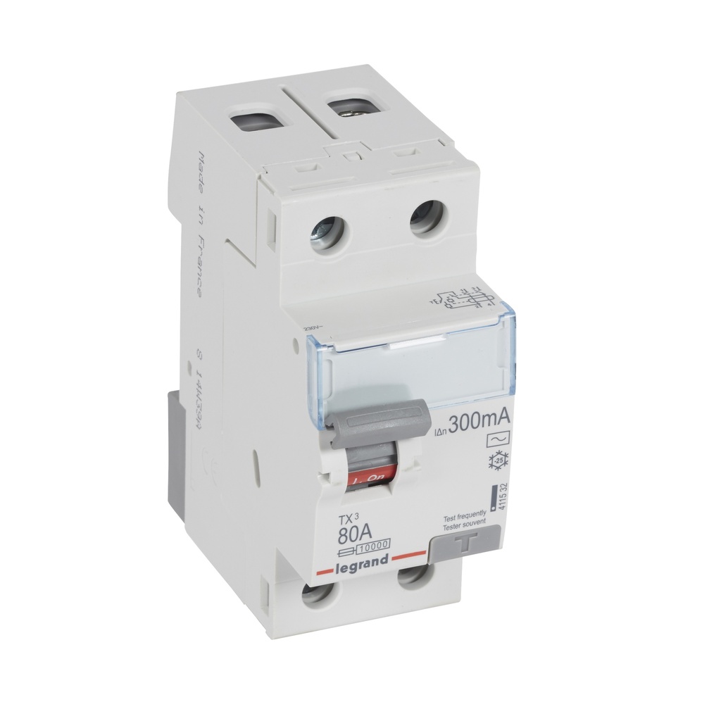 ДТЗ 2P 80А 300mА серия TX3 ID тип AC Legrand