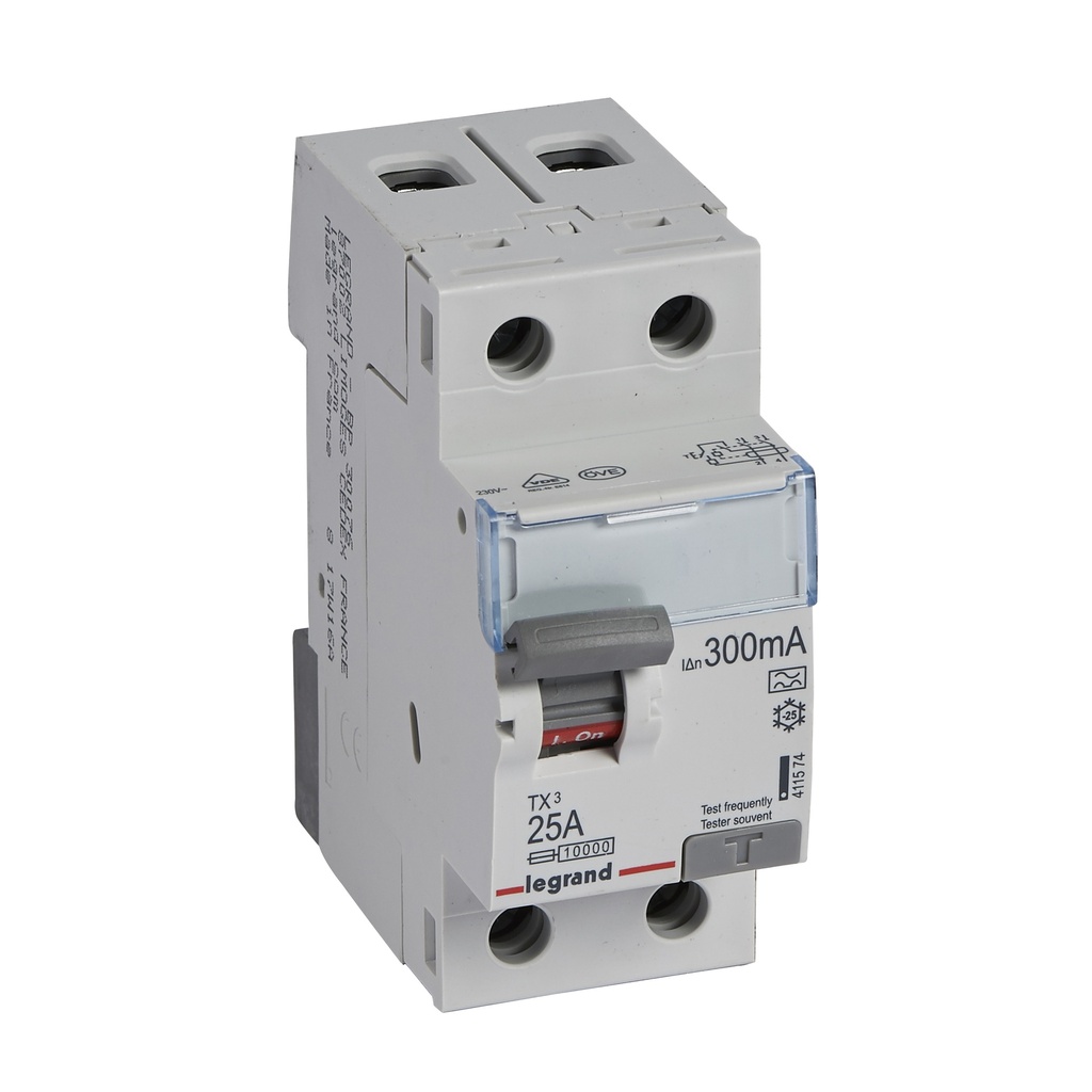 ДТЗ 2P 25A 300mА серия TX3 ID тип A Legrand