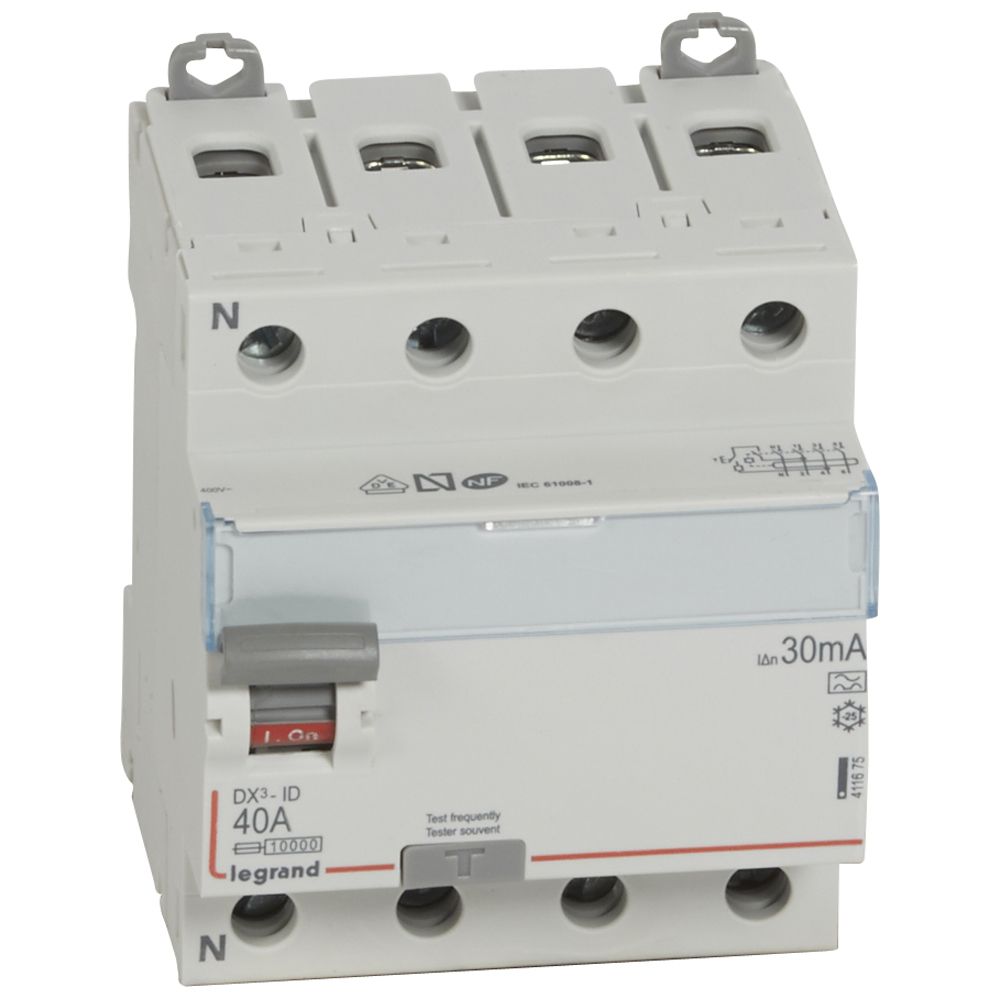 ДТЗ 4P 40A 30mА серия DX3 ID тип A Legrand