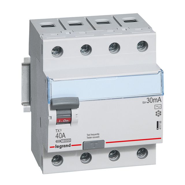 ДТЗ 4P 40A 30mА серия TX3 ID тип AC Legrand
