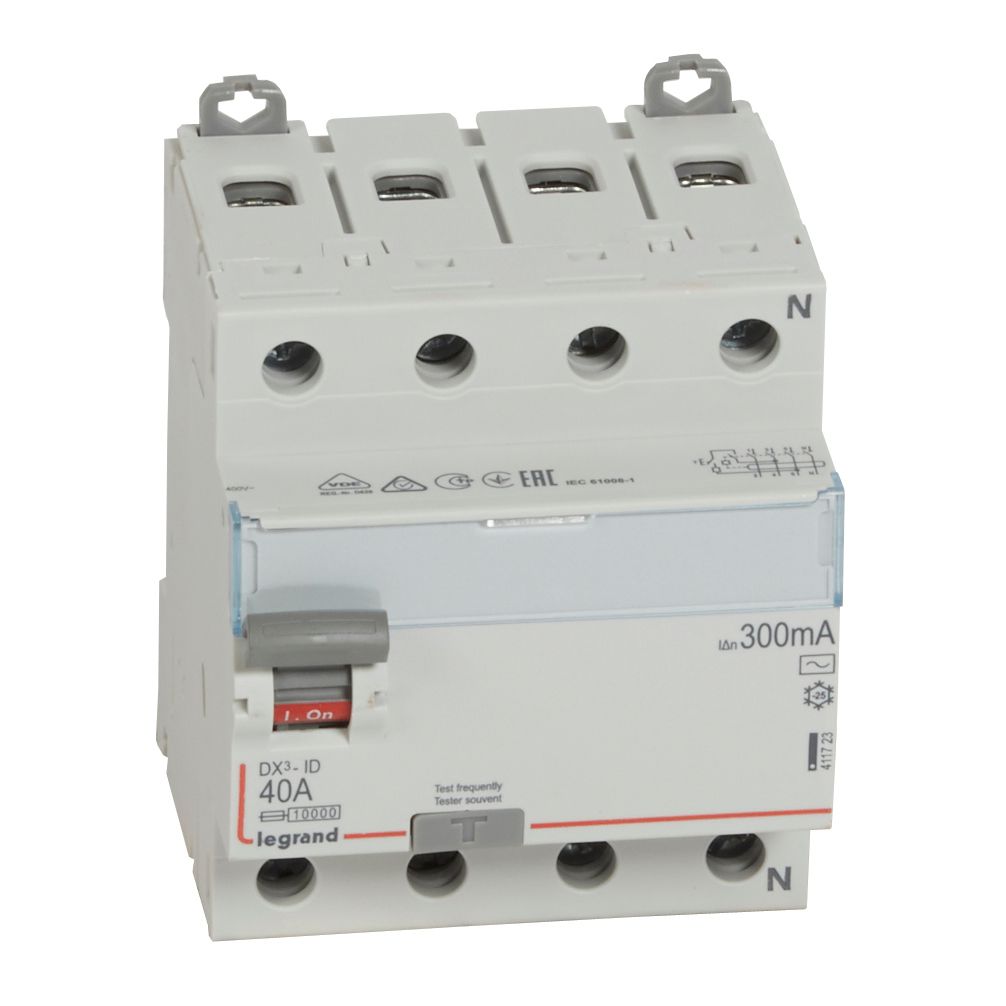 ДТЗ 4P 40A 300mА серия DX3 ID тип AC Legrand