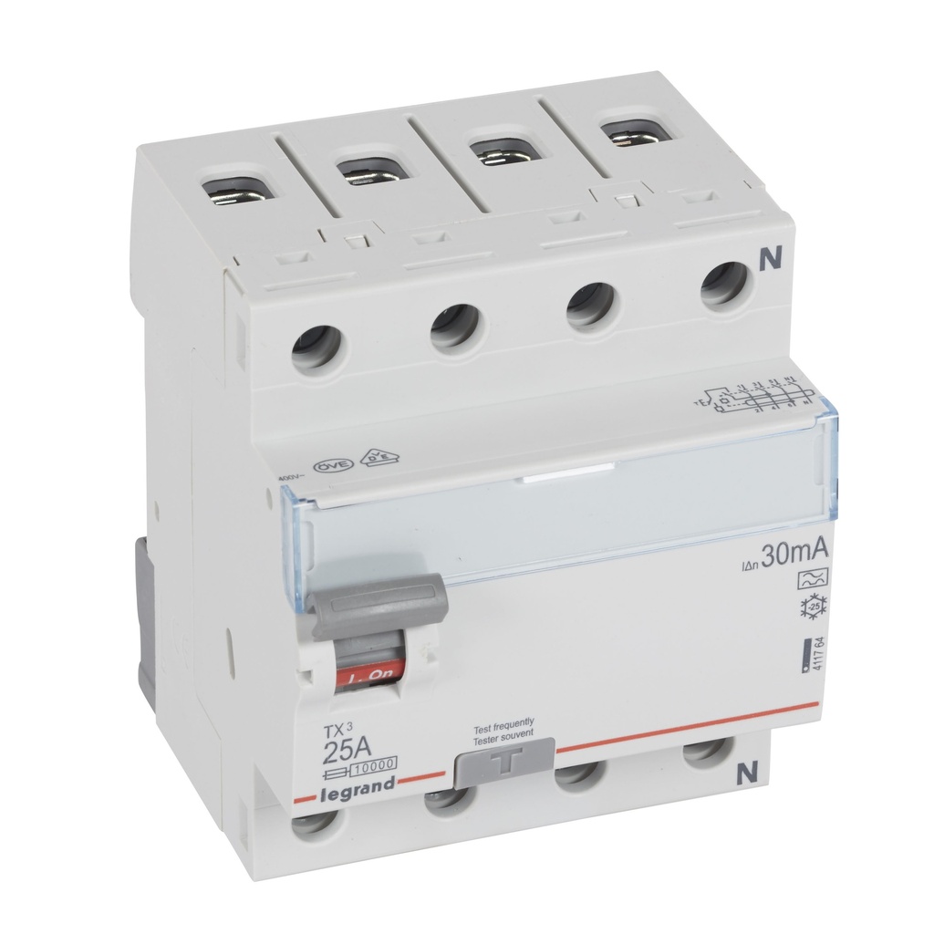 ДТЗ 4P 25A 30mА серия TX3 ID тип A Legrand