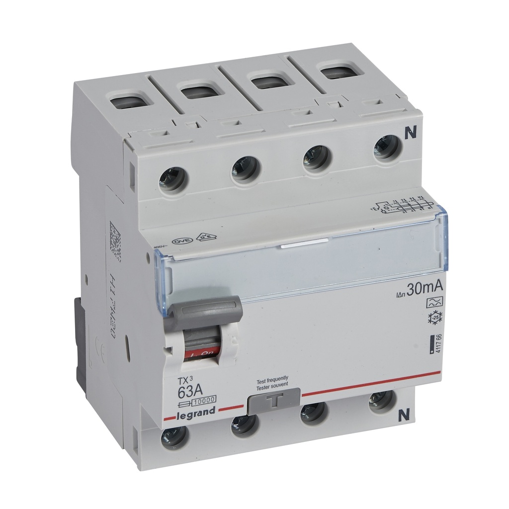 ДТЗ 4P 63A 30mА серия TX3 ID тип A Legrand