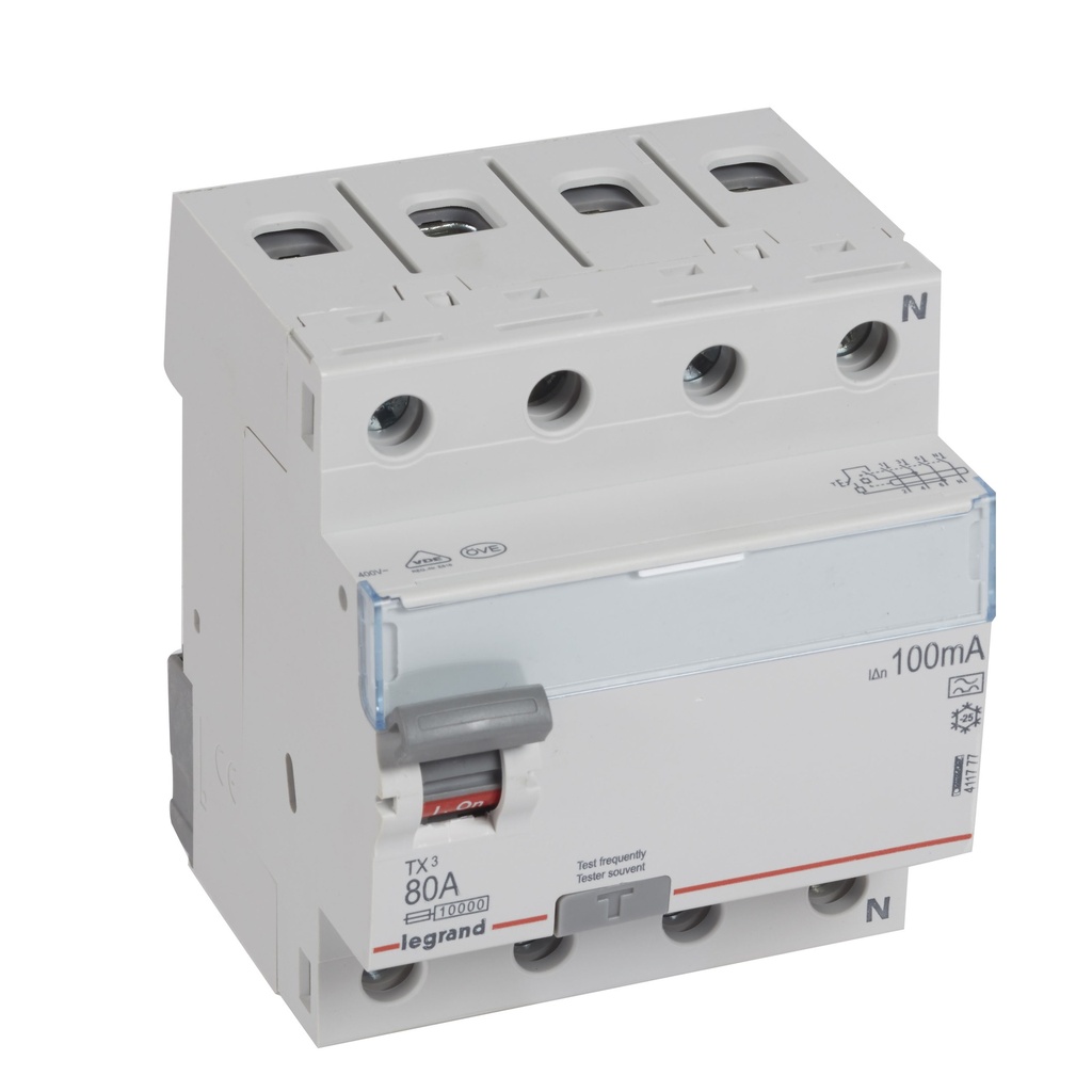 ДТЗ 4P 80A 100mА серия TX3 ID тип A Legrand