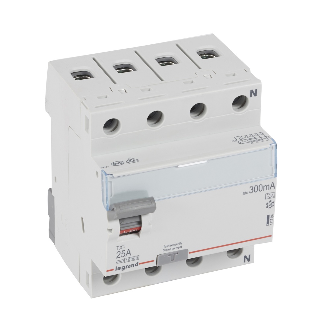 ДТЗ 4P 25A 300mА серия TX3 ID тип A Legrand
