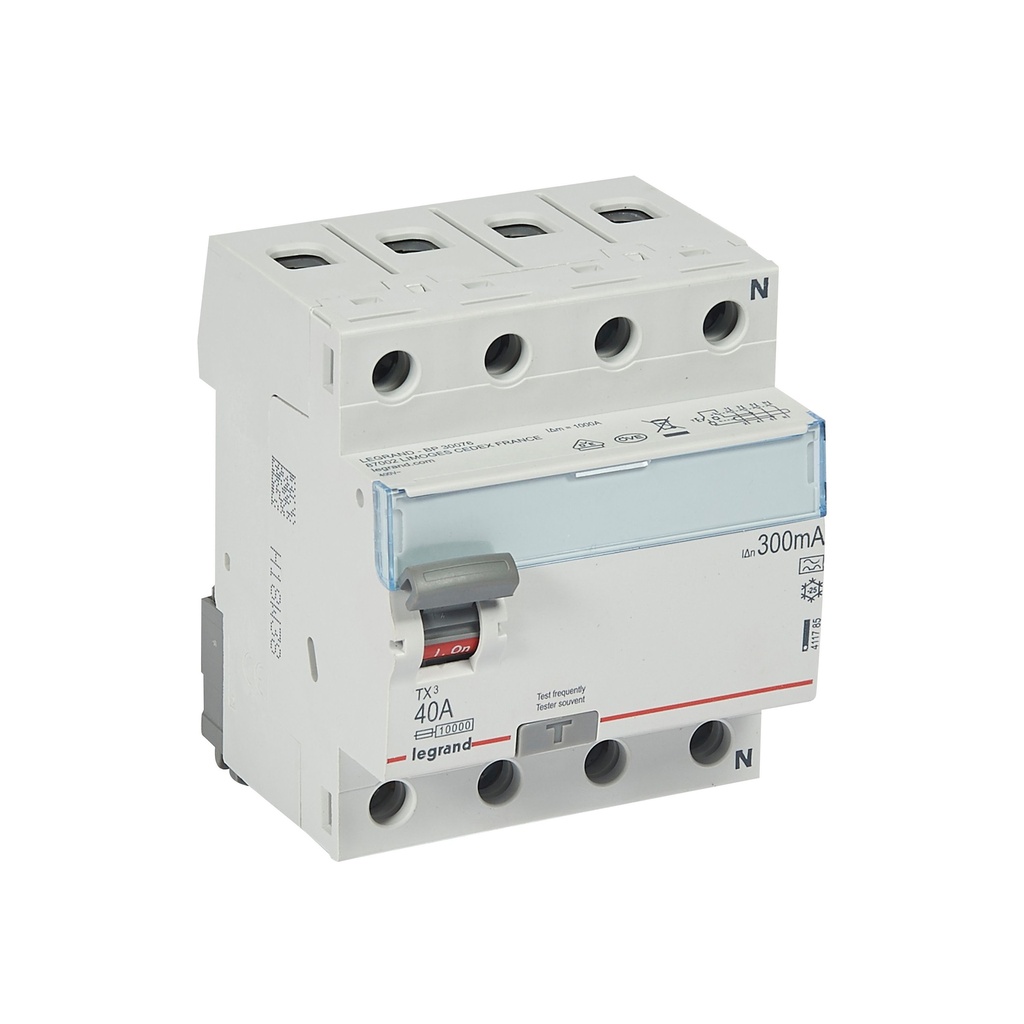 ДТЗ 4P 40A 300mА серия TX3 ID тип A Legrand