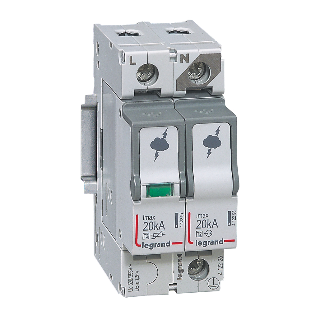 Катоден отводител тип 2 SPD 20kA 320V 1P+N R Legrand