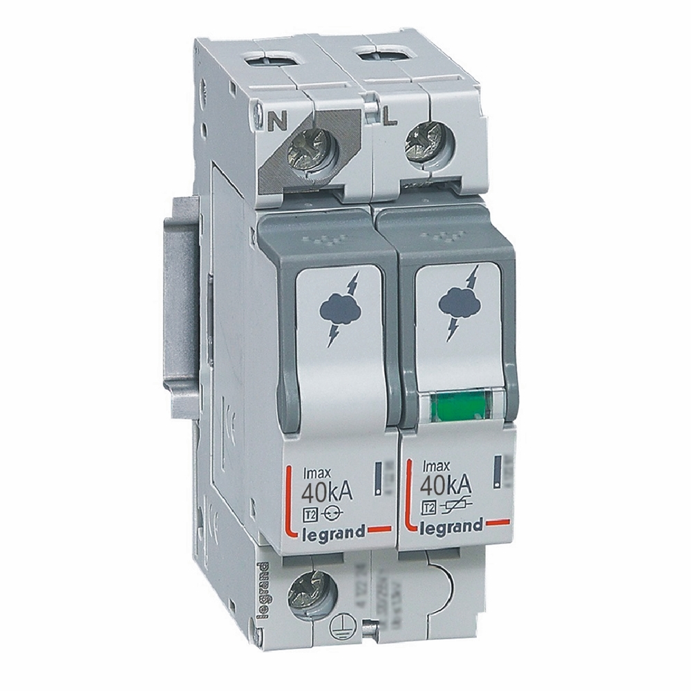 Катоден отводител тип 2 SPD 40kA 320V 1P+N L Legrand