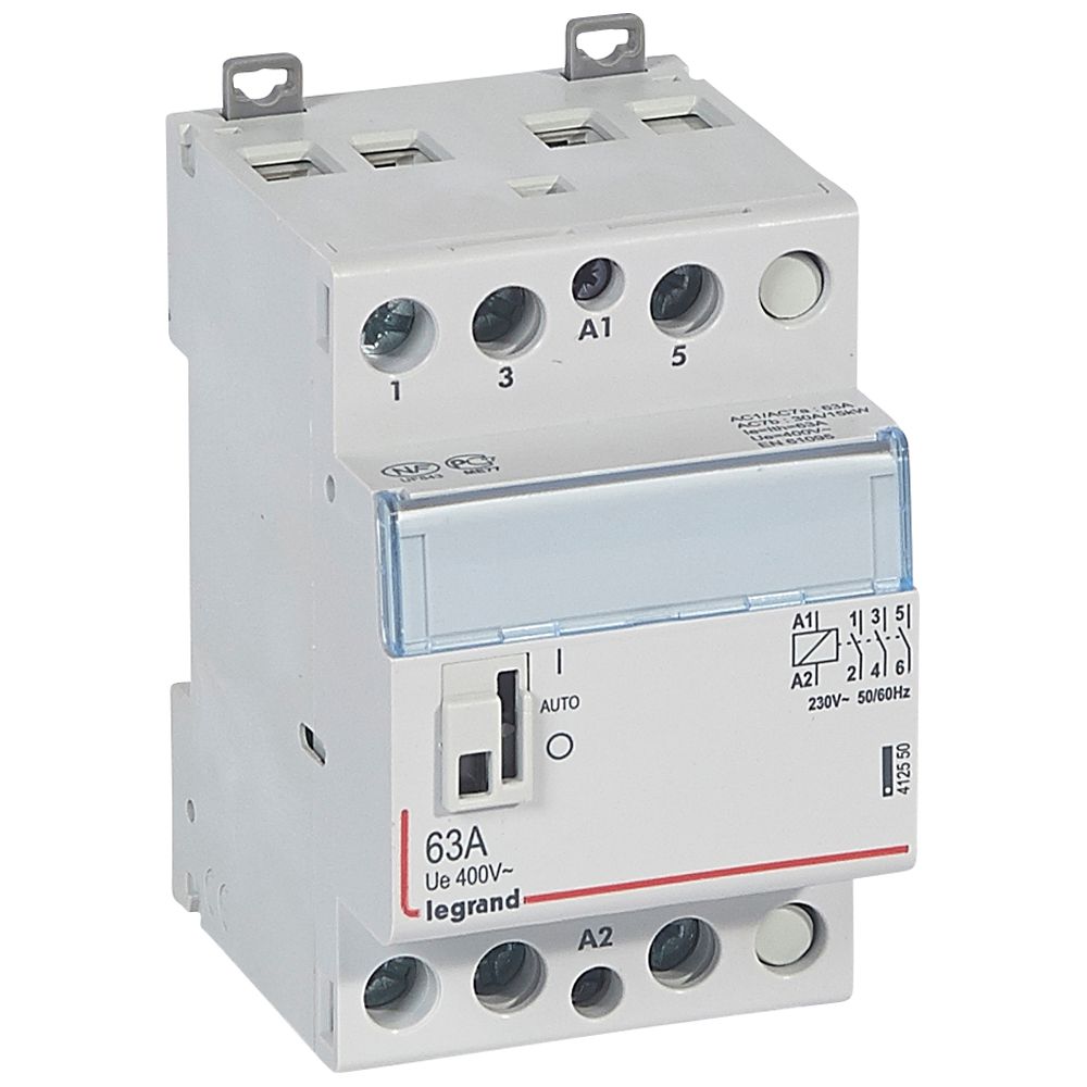 Модулен контактор с ръкохватка CX3, 63A 3NO 220V 3 модула Legrand