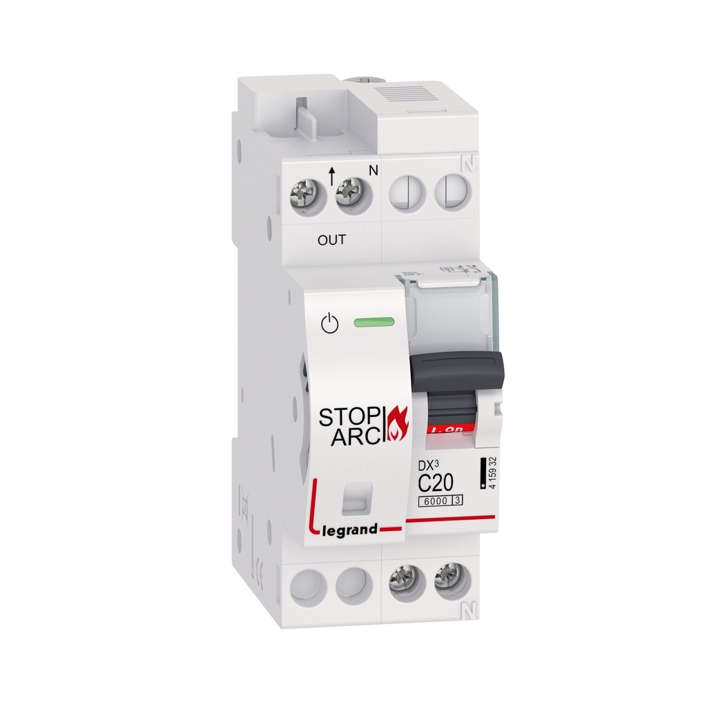 Автоматичен прекъсвач AFDD серия DX3 STOP ARC 1P+ND крива C 20A