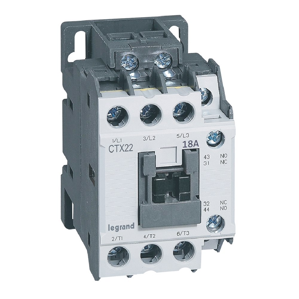 Контактор CTX3-22 3P 7.5kW (18A AC-3) 1NO-1NC 24V 50/60Hz Legrand1