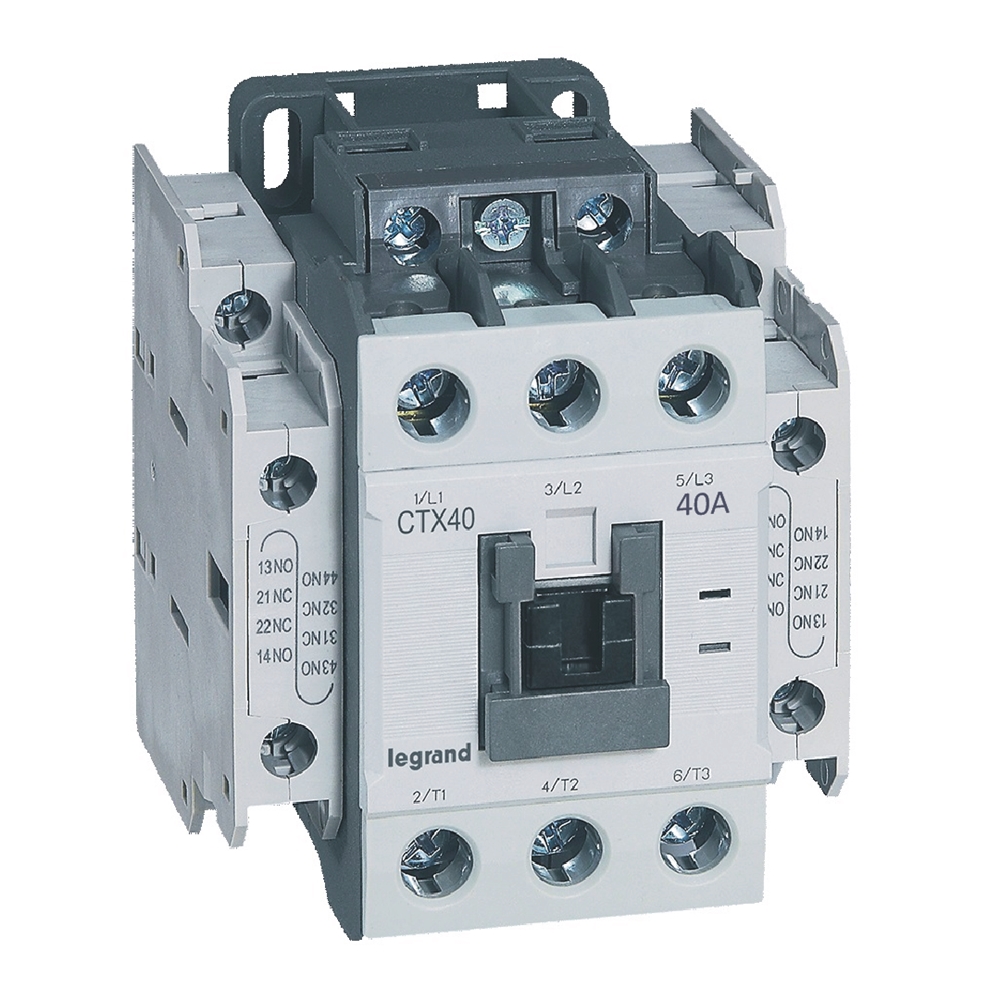 Контактор CTX3-40 3P 18.5kW (40A AC-3) 2NO-2NC 230V 50/60Hz Legrand