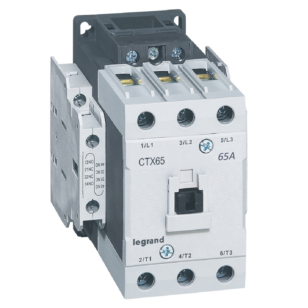 Контактор CTX3-65 3P 30kW (65A AC-3) 2NO-2NC 48V 50/60Hz Legrand