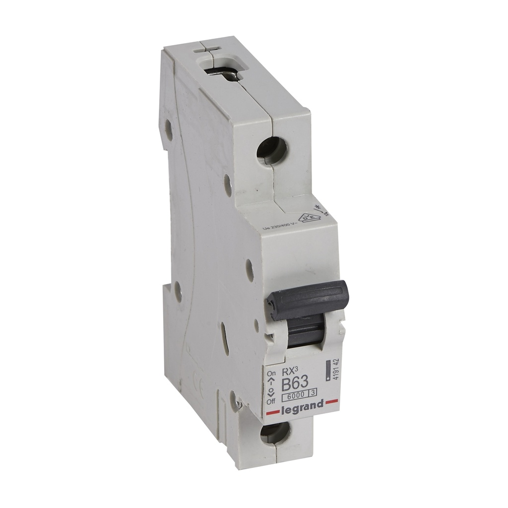 Автоматичен прекъсвач RX3 1P 63A крива В 6kA Legrand