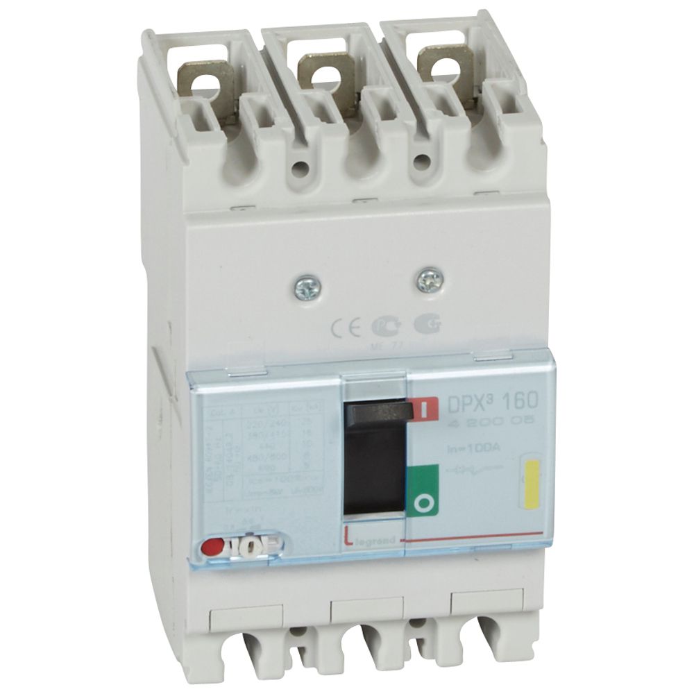 Автомат DPX3 160 TM 3P 100A 16кА регулируем (In x 0.8...1) Legrand