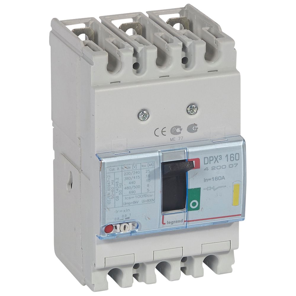Автомат DPX3 160 TM 3P 160А 16кА регулируем (In x 0.8...1) Legrand