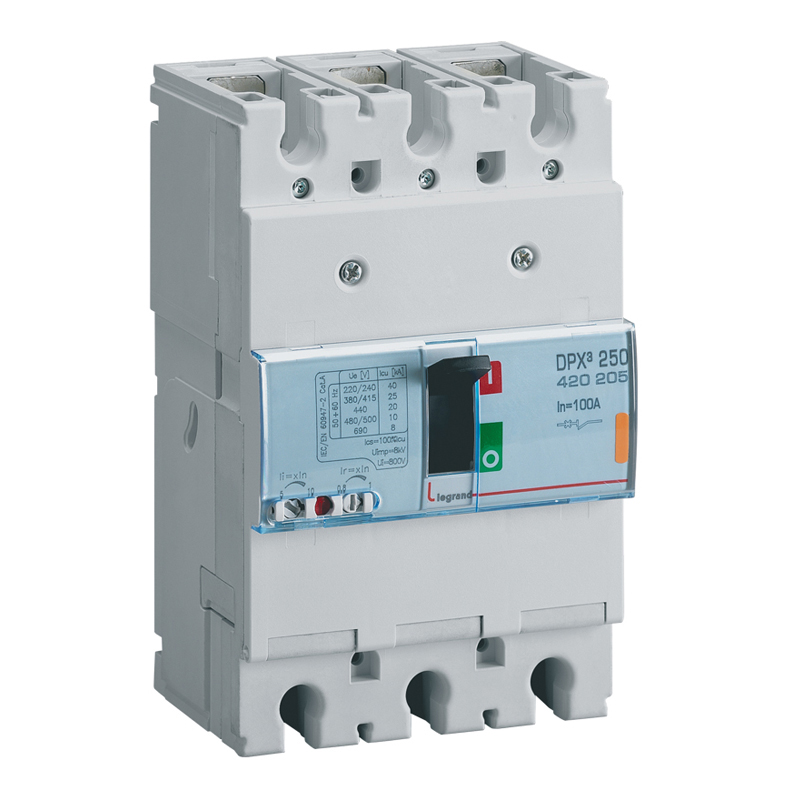 Автомат DPX3 250 TM 3P 100A 25кA регулируем (In x 0.8...1) Legrand