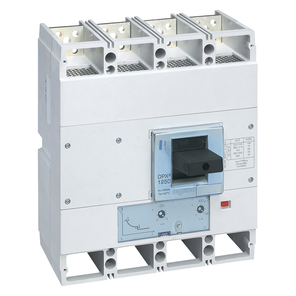 Автомат DPX3 1600 TM 4P 630А 70кА регулируем (In x 0.8...1) Legrand