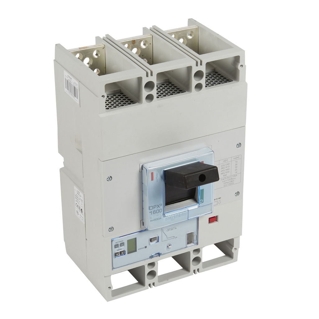 Автомат DPX3 1600 електронна защита S2 3P 1000A 36кA регулируем (In x 0.4...1) Legrand