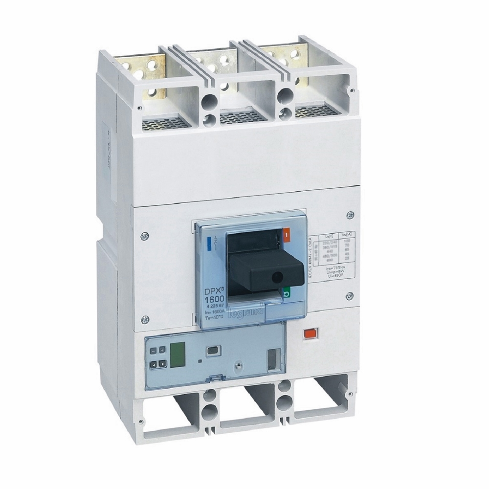 Автомат DPX3 1600 електронна защита S1 3P 1600A 70кA регулируем (In x 0.4...1) Legrand