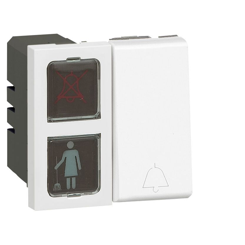 Индикатор с бутон за хотелска система 2 модула Mosaic Legrand