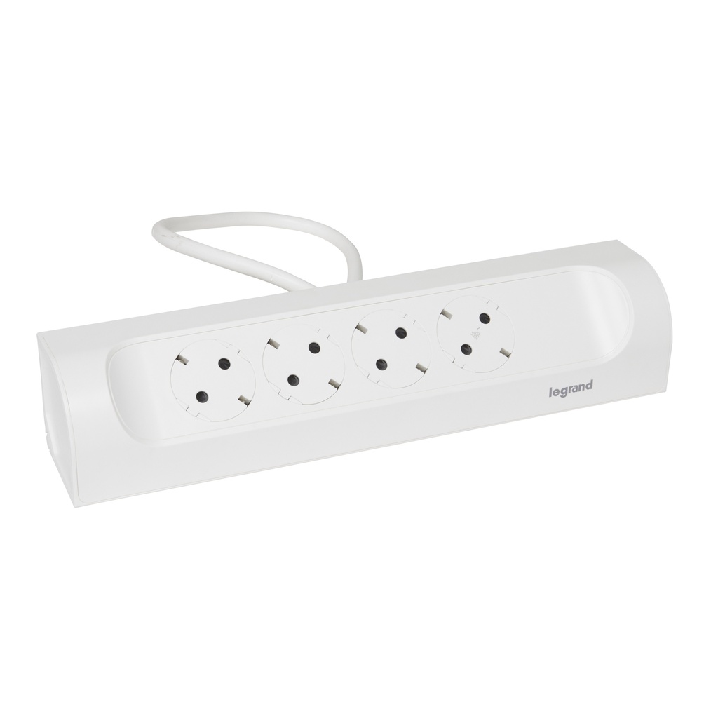 Разклонител ъглов бял 4x2P+E с кабел 1 метър Corner NEW Legrand