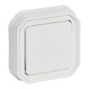 Девиаторен ключ моноблок за скрит монтаж със скоби цвят Бял IP55 Plexo New Legrand