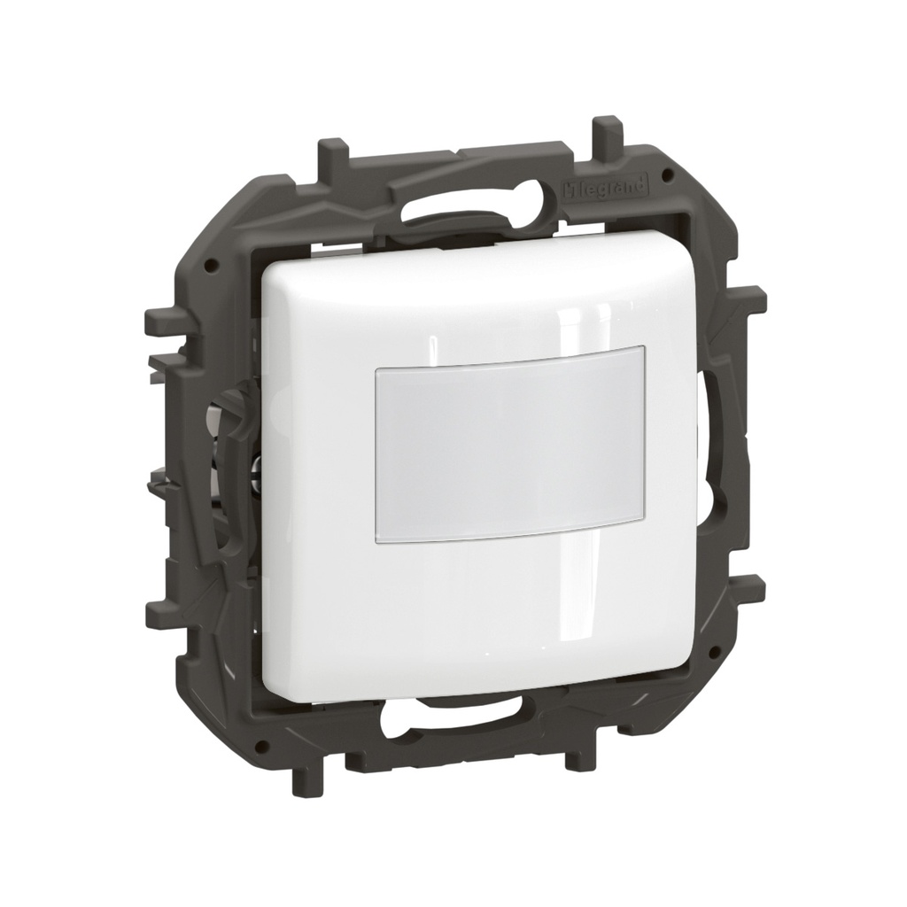 Датчик за движение PIR, 170°, обхват 8m @ h=1.2m, LED ≤ 100W, без неутрала, цвят Бял Niloe New Legrand