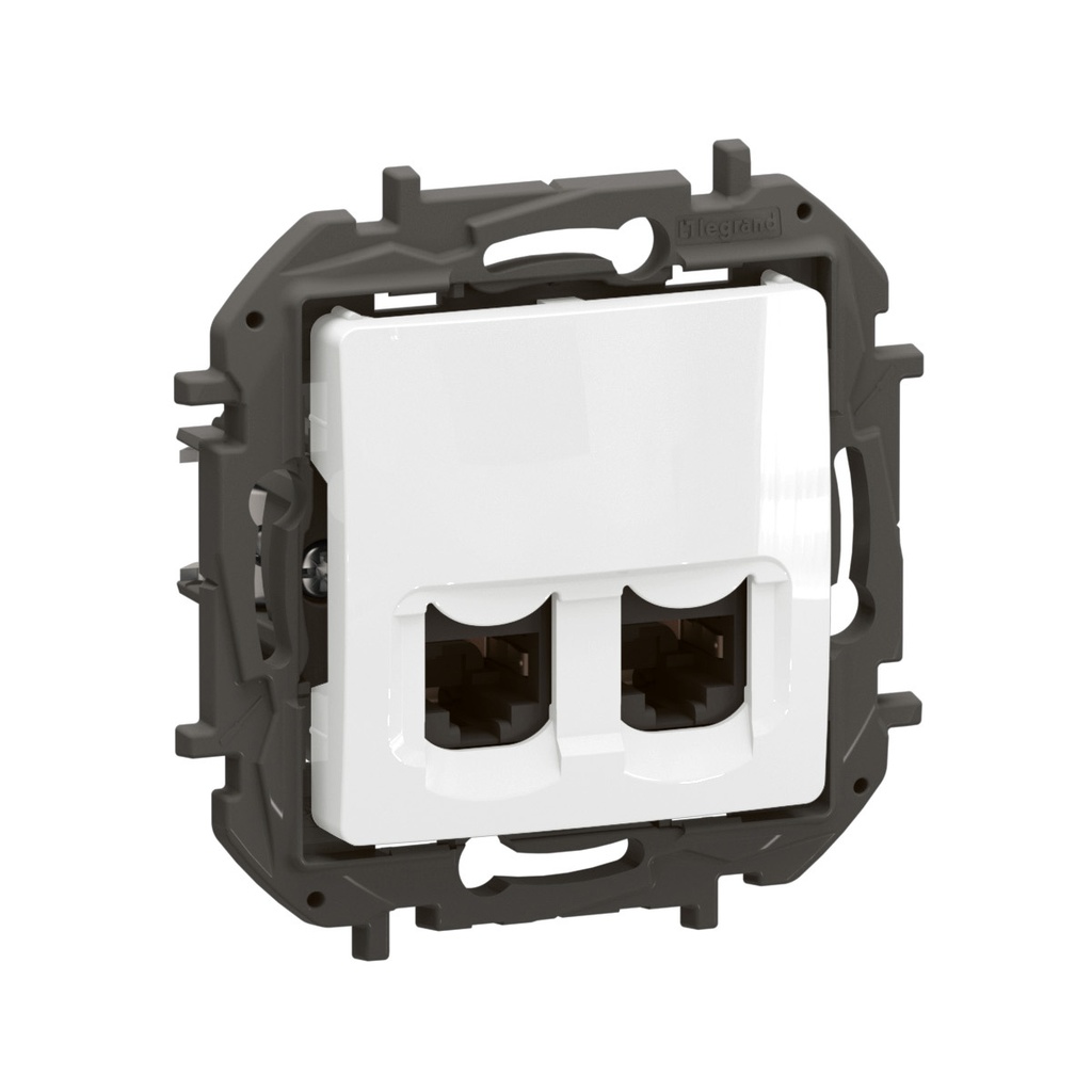 Розетка 2xRJ45 cat.6 FTP цвят Бял Niloe New Legrand