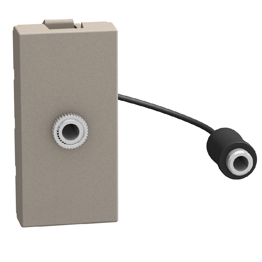 Розетка аудио жак 3.5mm 1 модул цвят Камък Light Now Bticino