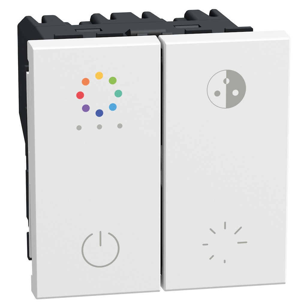 Димер бутонен DALI RGB 2 модула цвят Бял Light Now Bticino