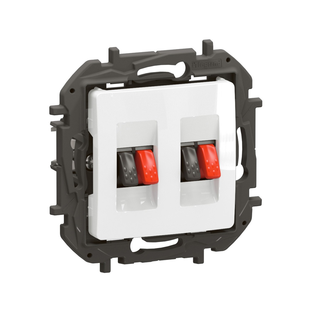Розетка за тонколони двойна цвят Бял Niloe New Legrand