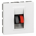 LG-078751, Розетка за тонколони 2 мод. бял Mosaic
