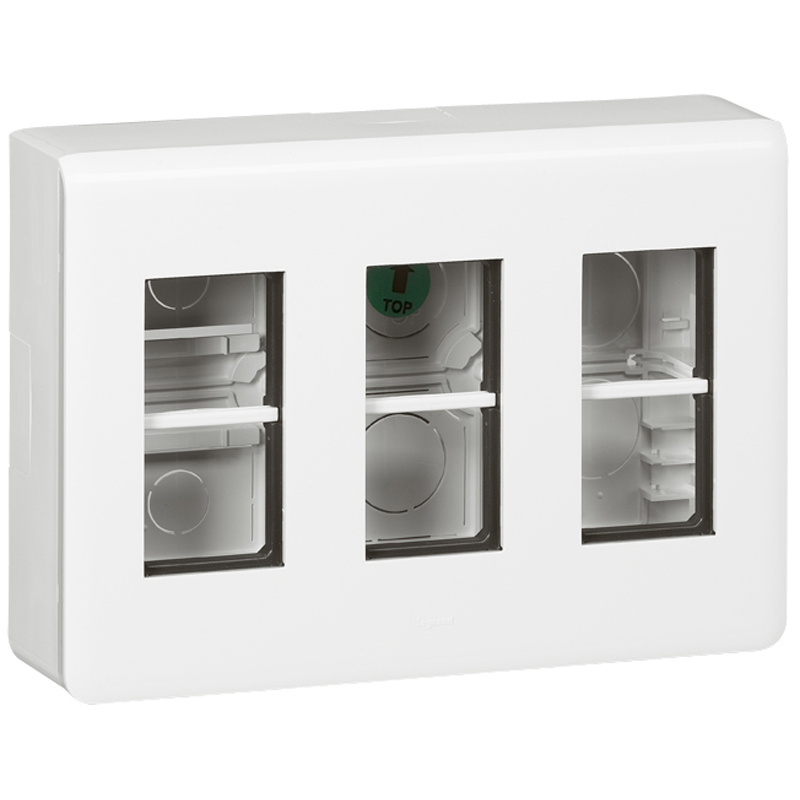 LG-078887L, Kонзола за откр.монт. 3х4 мод PVC бяло