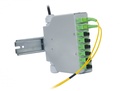 Разпределителна кутия (Distribution box) за монтаж на DIN шина за 8 x SC-SC, LC-LC Duplex или LSH-LSH адаптери