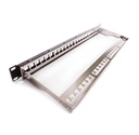 19" пач панел празен 24xRJ45 1U черен
