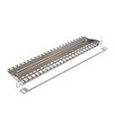19" пач панел празен 24xRJ45 0,5U сребрист 