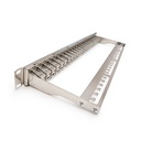 19" пач панел FTP Категория 6  24xRJ45/s 1U черен в комплект с 24 бр. кийстони KEJ-C6-S-TL