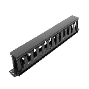 1U 19” Aранжиращ панел тип PVC канал прорязан 1U 