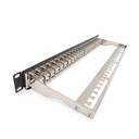 19" пач панел FTP Категория 6ᴀ  24xRJ45/s 1U черен в комплект с 24 бр. кийстони KEJ-C6A-S-HD