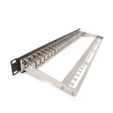 19" пач панел FTP Категория 5E 24xRJ45/s 1U черен в комплект с 24 бр. кийстони KEJ-C5E-S-TL