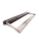 19" пач панел UTP Категория 6  24xRJ45/u 1U черен 