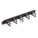 1U 19" Аранжиращ панел с метални скоби 73 mm