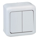 Сериен девиаторен ключ IP44 открит монтаж цвят Бял Forix Legrand